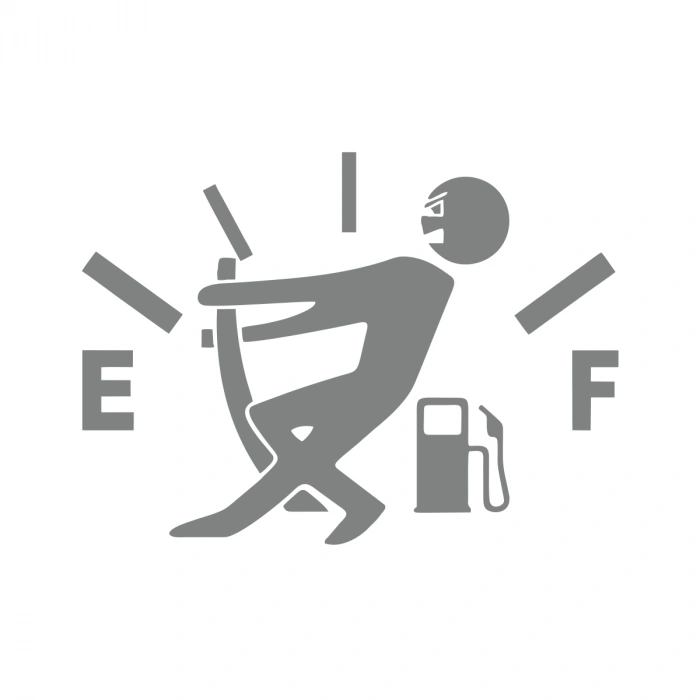 Oto Depo Kapağı Sticker17x17 Cm Gri