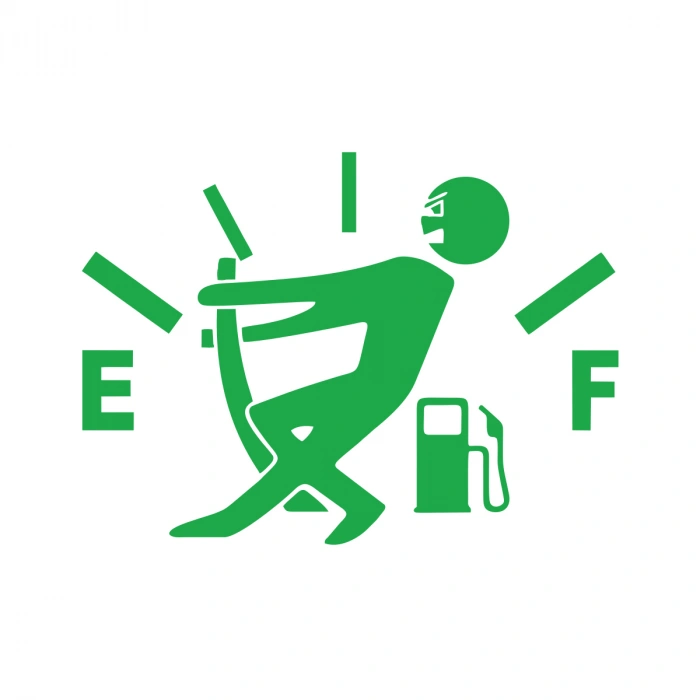 Oto Depo Kapağı Sticker17x17 Cm Yeşil