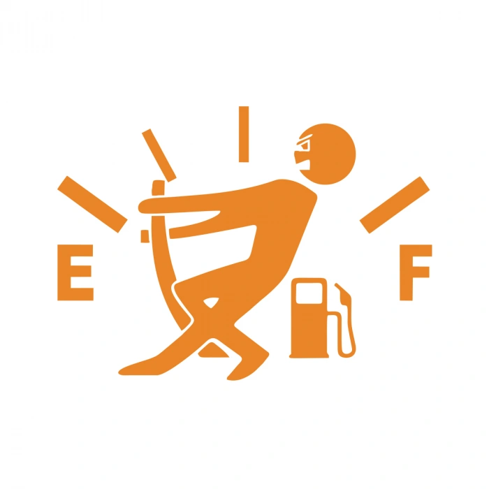 Oto Depo Kapağı Sticker17x17 Cm Turuncu