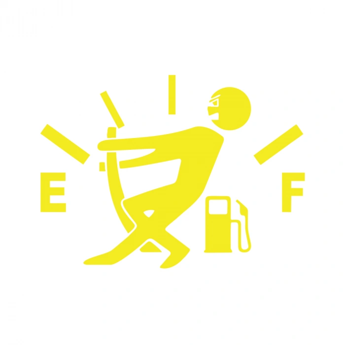 Oto Depo Kapağı Sticker17x17 Cm Sarı