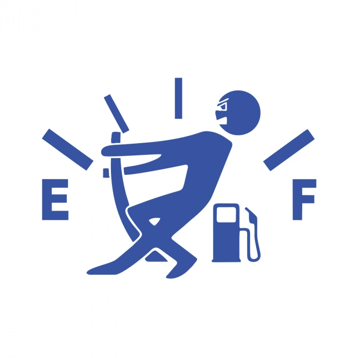 Oto Depo Kapağı Sticker17x17 Cm Mavi