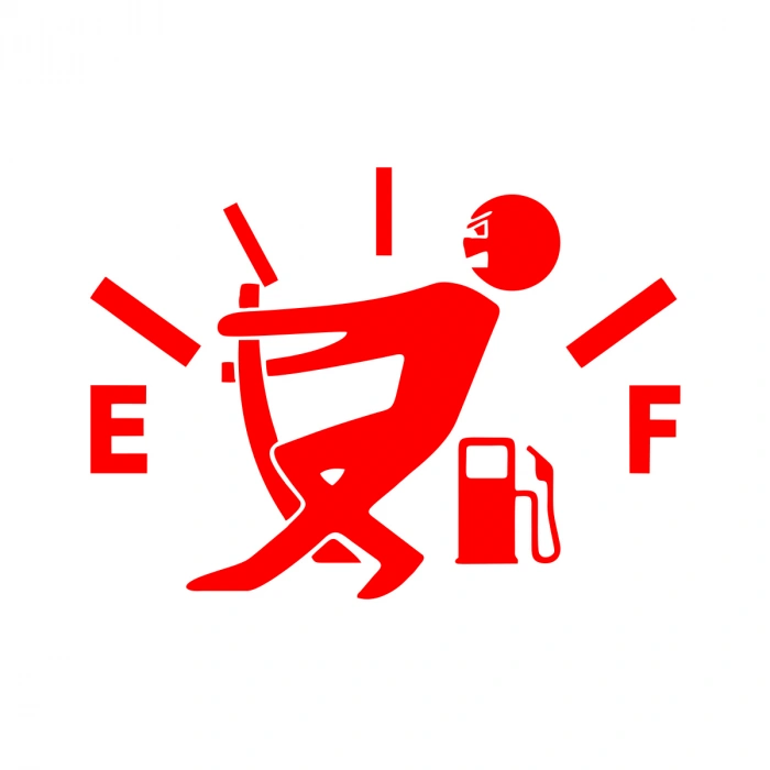 Oto Depo Kapağı Sticker17x17 Cm Kırmızı