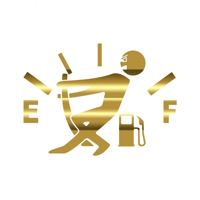 Oto Depo Kapağı Sticker17x17 Cm Gold