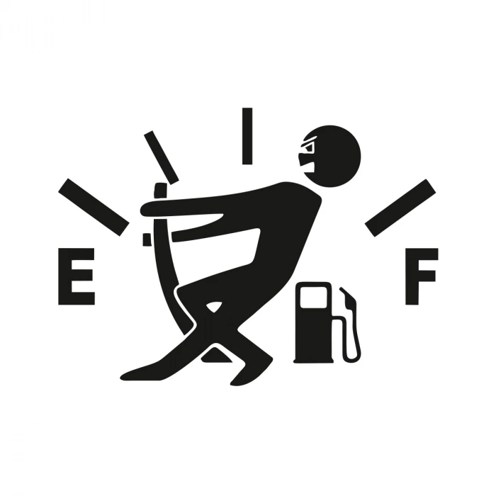 Oto Depo Kapağı Sticker17x17 Cm Siyah