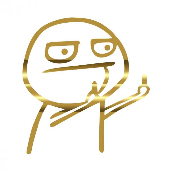 Terbiyesiz Çocuk Oto Sticker 17x17 Cm Gold