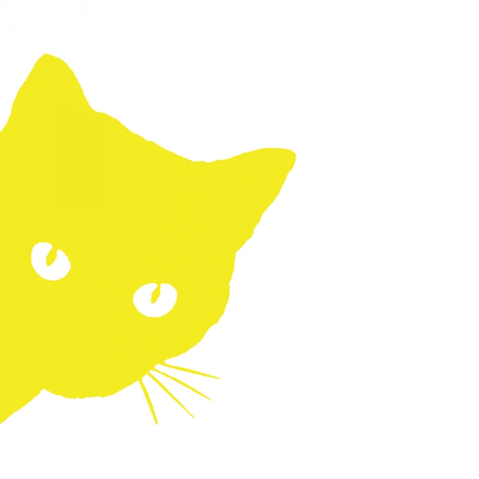 Kedi Sticker 17x17 Cm Sarı