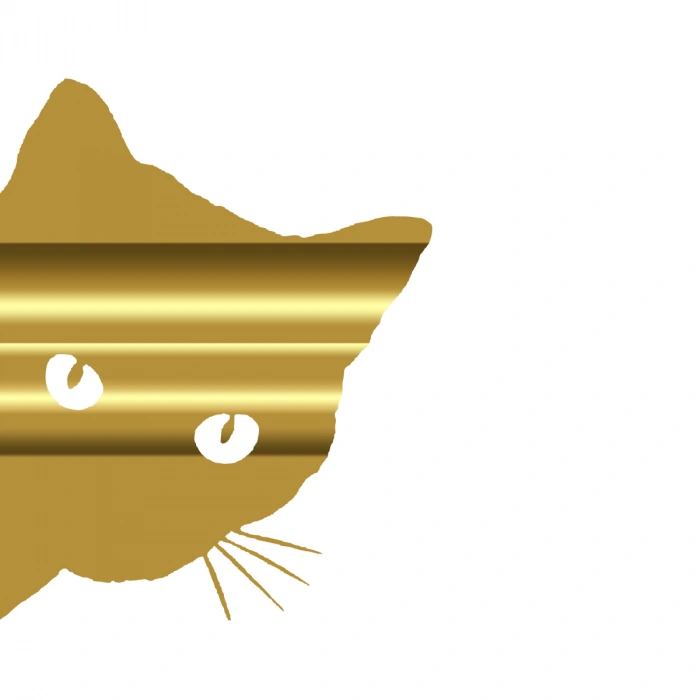 Kedi Sticker 17x17 Cm Gold