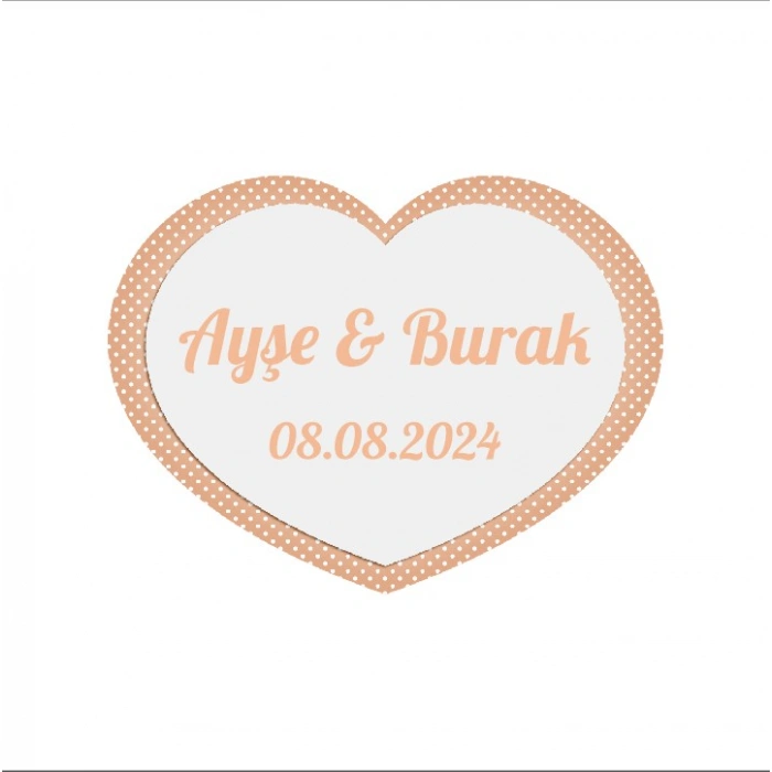 Gri Desenli Kına Nişan Düğün 3x3 cm özel etiket / 50 adet sticker
