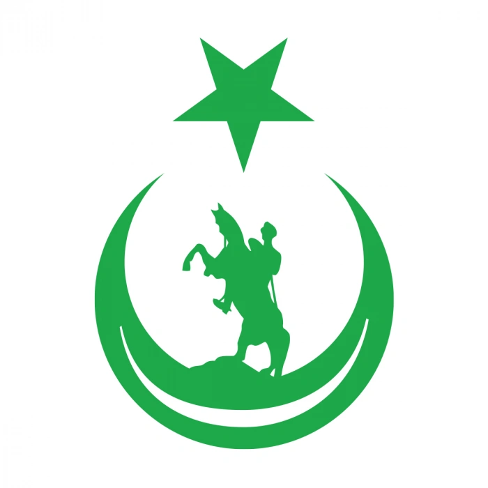 Ay Yıldız İçinde Atatürk Silüeti Sticker17x17 Cm Yeşil