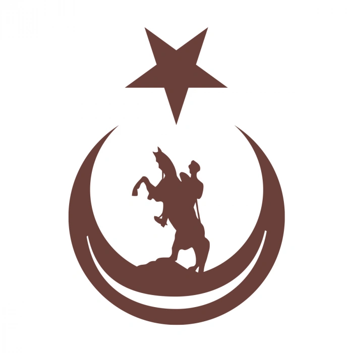 Ay Yıldız İçinde Atatürk Silüeti Sticker17x17 Cm Kahverengi