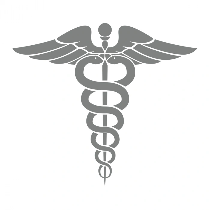 Tıp Logosu  Oto Sticker, Araba Sticker17x17 Cm Gri