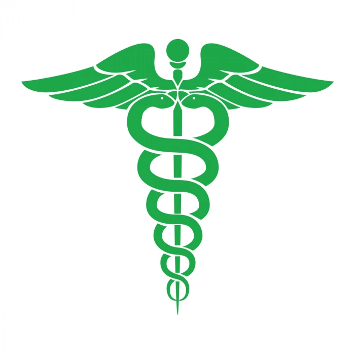 Tıp Logosu  Oto Sticker, Araba Sticker17x17 Cm Yeşil