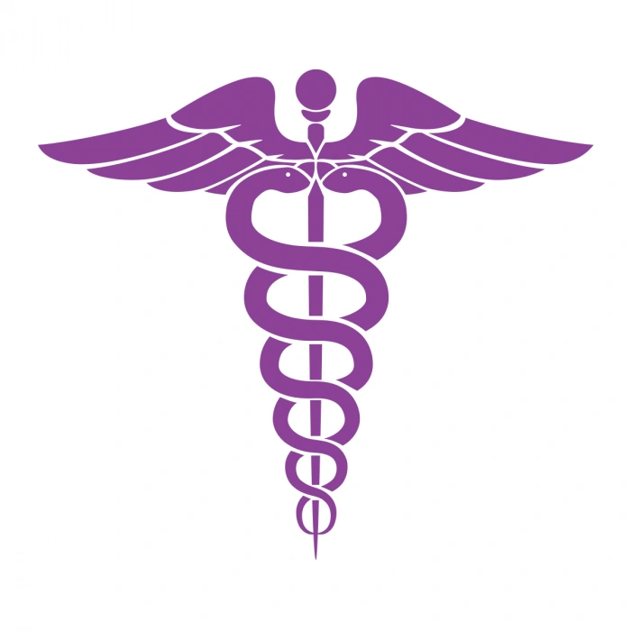 Tıp Logosu Oto Sticker, Araba Sticker17x17 Cm Mor