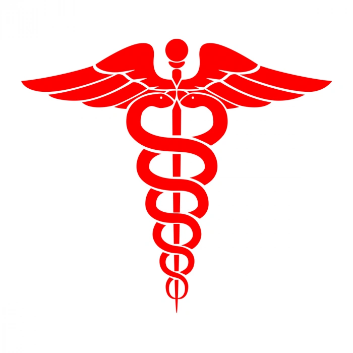 Tıp Logosu  Oto Sticker, Araba Sticker17x17 Cm Kırmızı