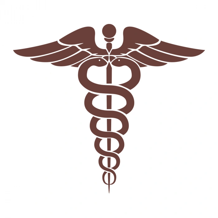 Tıp Logosu  Oto Sticker, Araba Sticker17x17 Cm Kahverengi