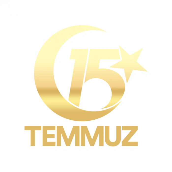 15 Temmuz  Sticker 17x17 Cm Gold
