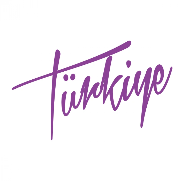 Türkiye Yazılı Sticker17x17 Cm Mor