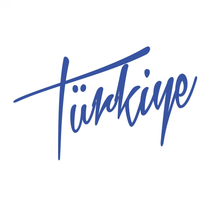 Türkiye Yazılı Sticker17x17 Cm Mavi