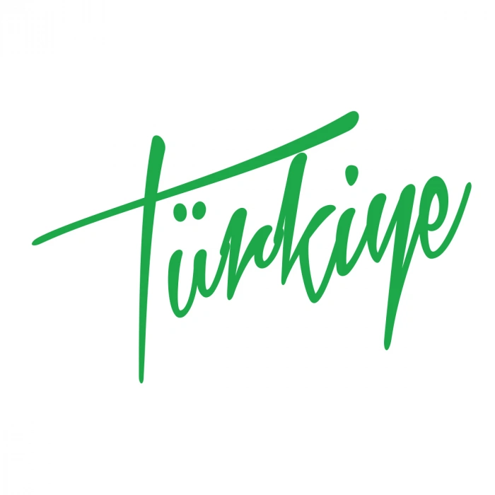 Türkiye Yazılı Sticker17x17 Cm Yeşil