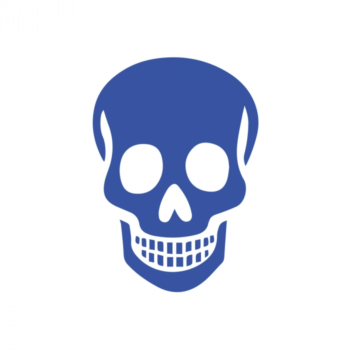 Kuru Kafa Sticker17x17 Cm Mavi