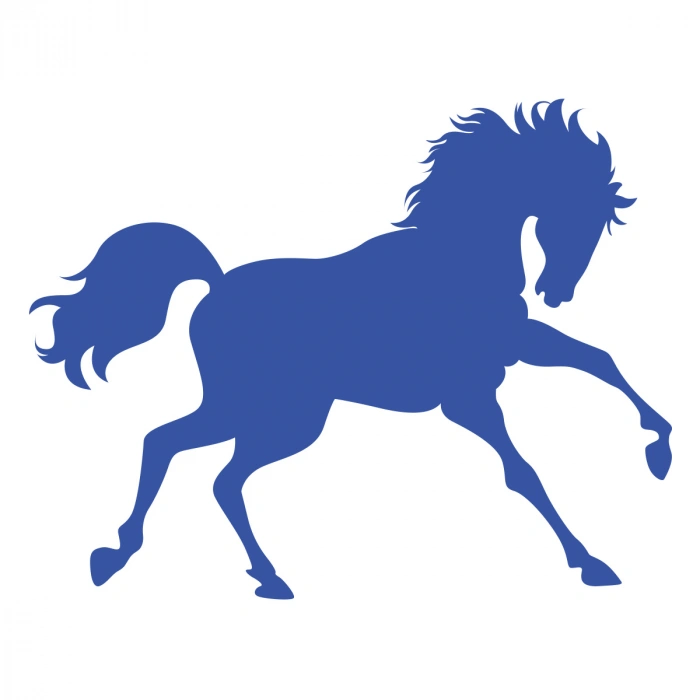 At Sticker 17x17 Cm Mavi