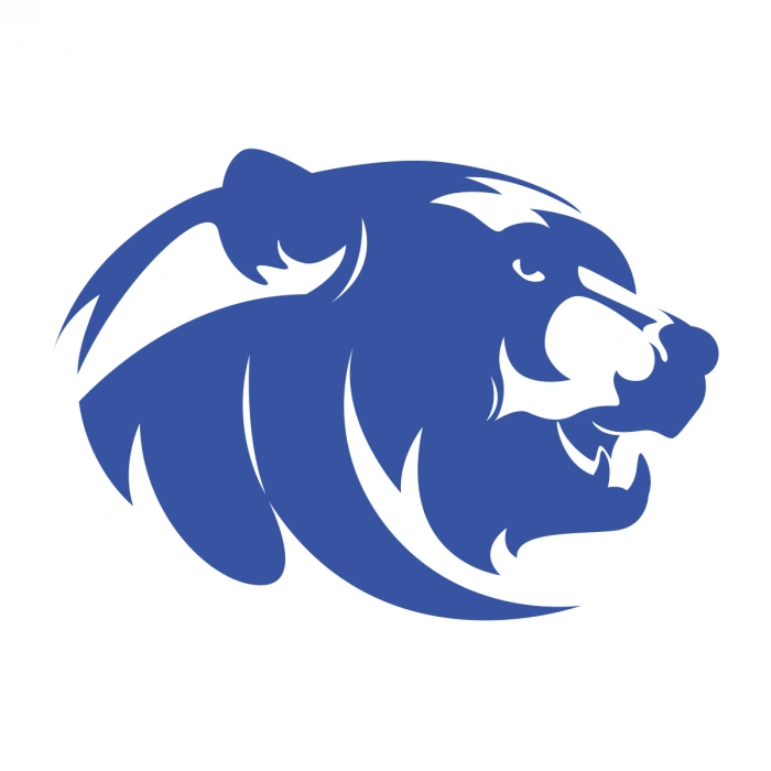 Ayı Kafası Sticker 17x17 Cm Mavi