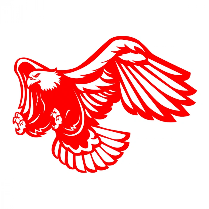 Kartal Sticker17x17 Cm Kırmızı