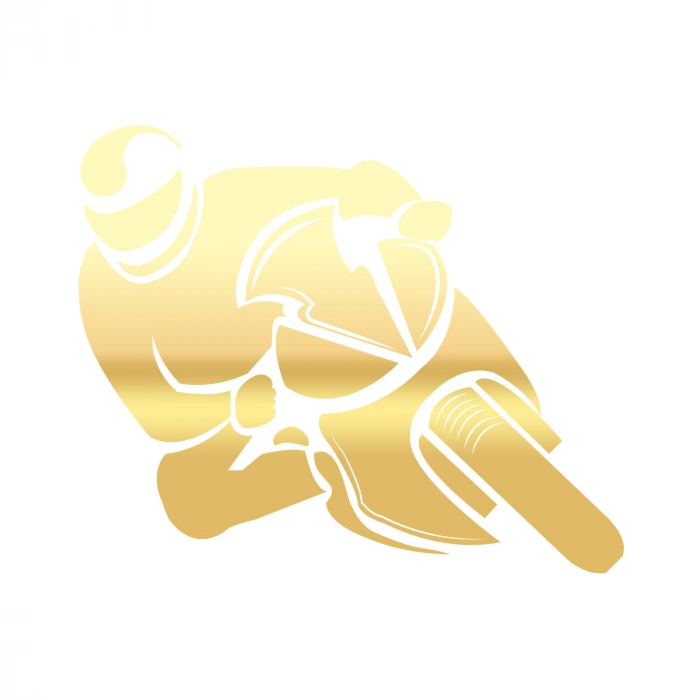 Motorcu Sticker 17x17 Cm Gold