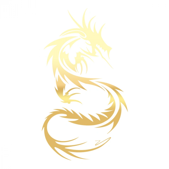 Ejderha Sticker 17x17 Cm Gold