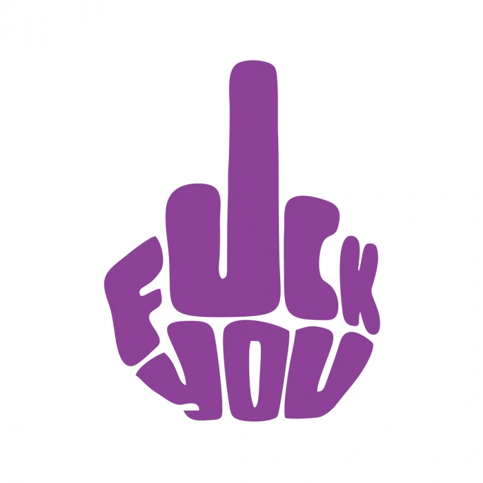 Fuck You Sticker 17x17 Cm Mor