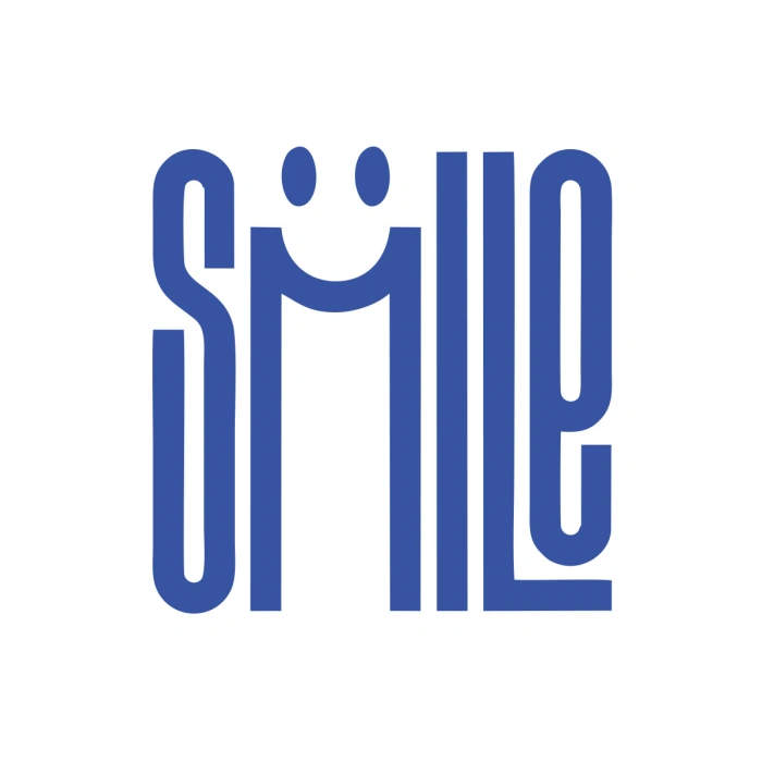 Smile Sticker  17x17 Cm Mavi