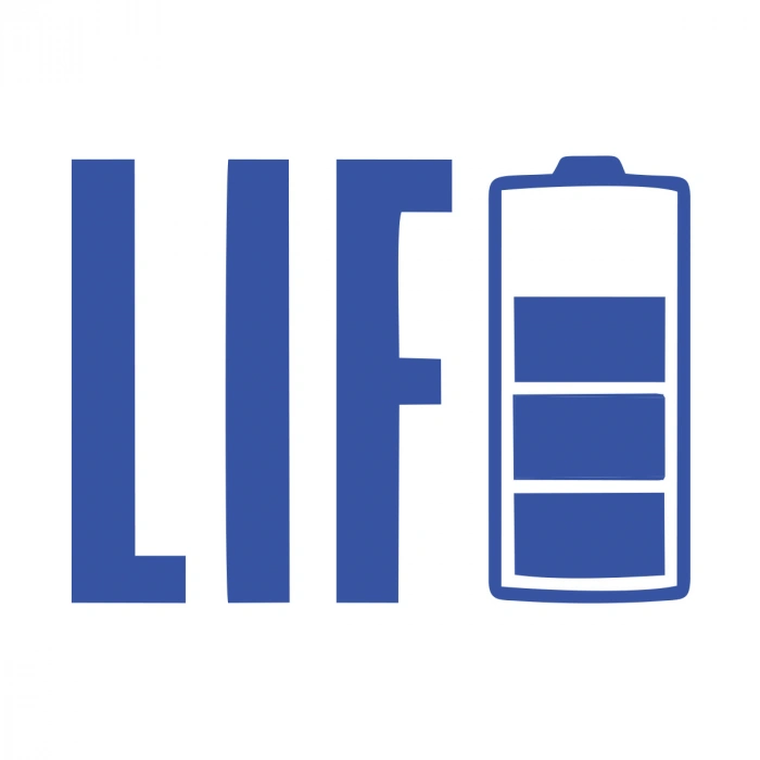 Life Batarya Sticker 17x17 Cm Mavi