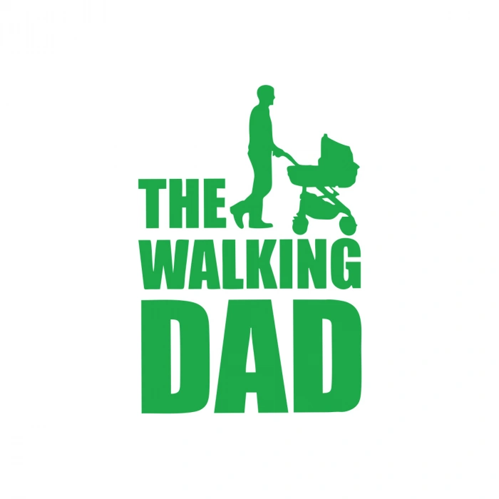 The Walking Dad Sticker 17x17 Cm Yeşil