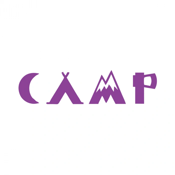 Camp Kamp Sticker17x17 Cm Mor