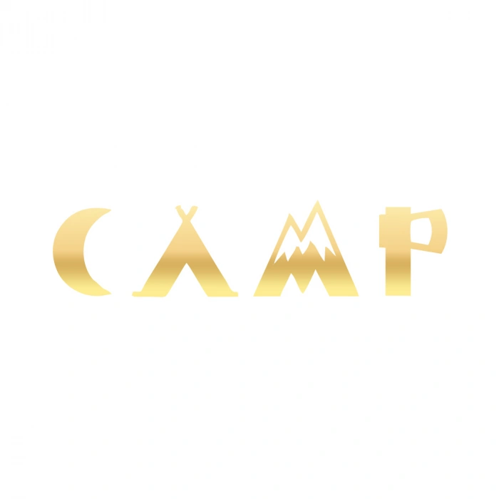 Camp Kamp Sticker17x17 Cm Gold