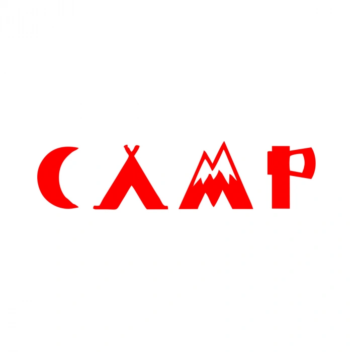Camp Kamp Sticker17x17 Cm Kırmızı