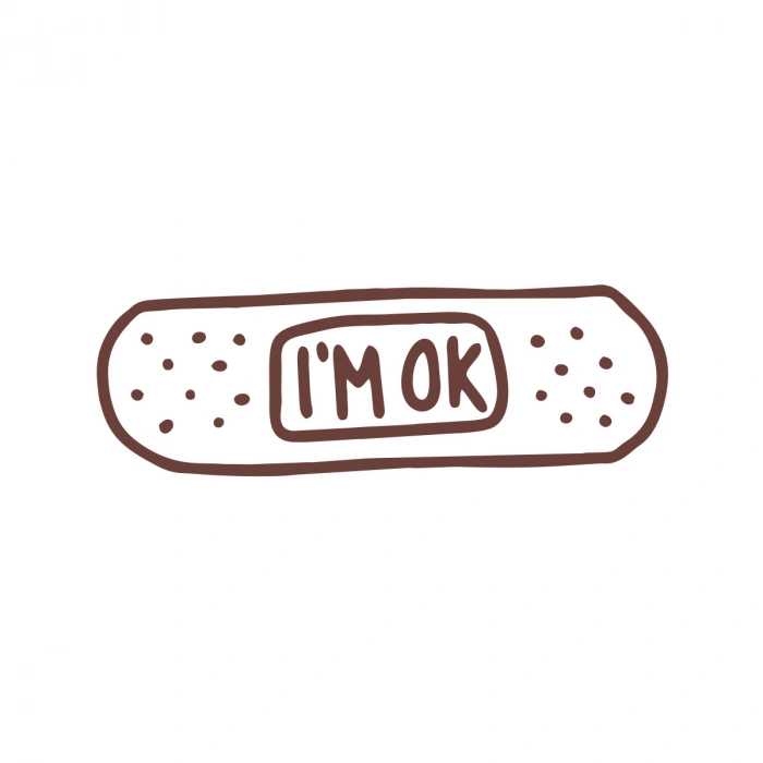 İm Ok Yarabandı Sticker17x17 Cm Kahverengi