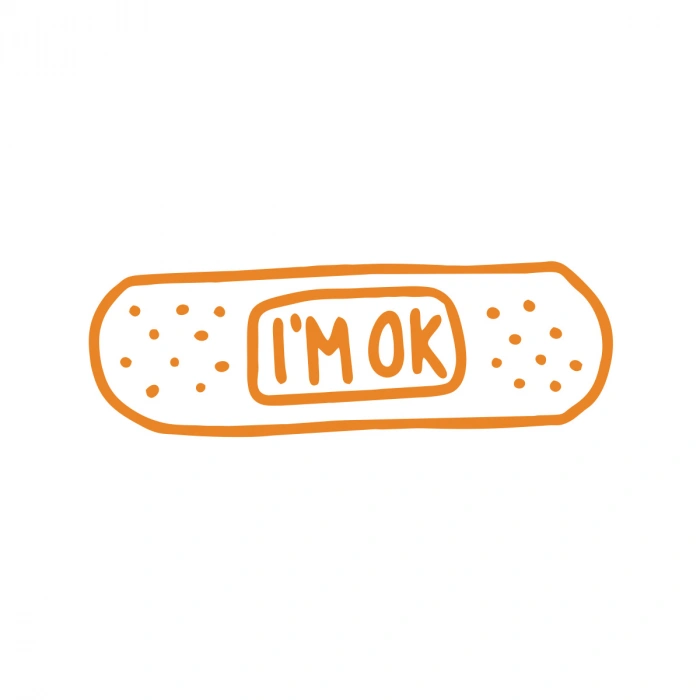 İm Ok Yarabandı Sticker17x17 Cm Turuncu
