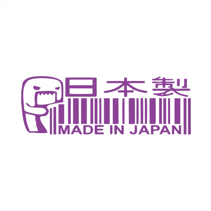 Made in Japan Barkod Sticker17x17 Cm Mor