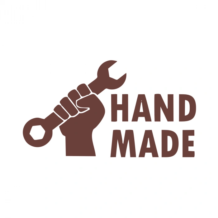 Hand Made Anahtar El Yapımı Sticker17x17 Cm Kahverengi