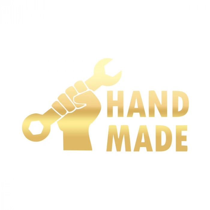 Hand Made Anahtar El Yapımı Sticker17x17 Cm Gold