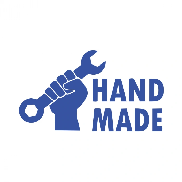 Hand Made Anahtar El Yapımı Sticker17x17 Cm Mavi