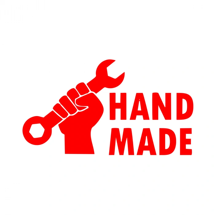 Hand Made Anahtar El Yapımı Sticker17x17 Cm Kırmızı