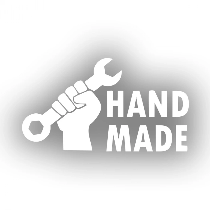 Hand Made Anahtar El Yapımı Sticker17x17 Cm Beyaz