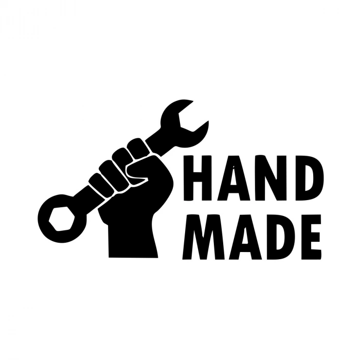 Hand Made Anahtar El Yapımı Sticker17x17 Cm Siyah