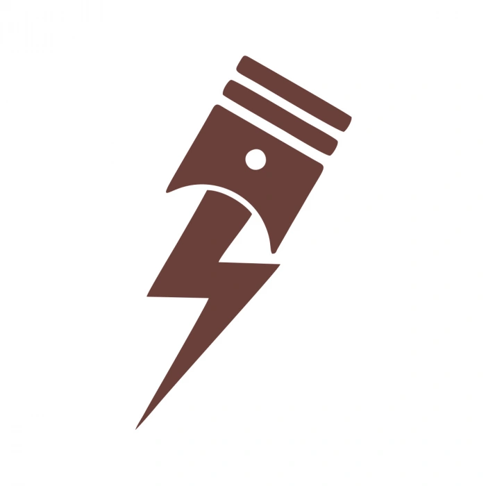 Piston Şimşek Sticker 17x17 Cm Kahverengi