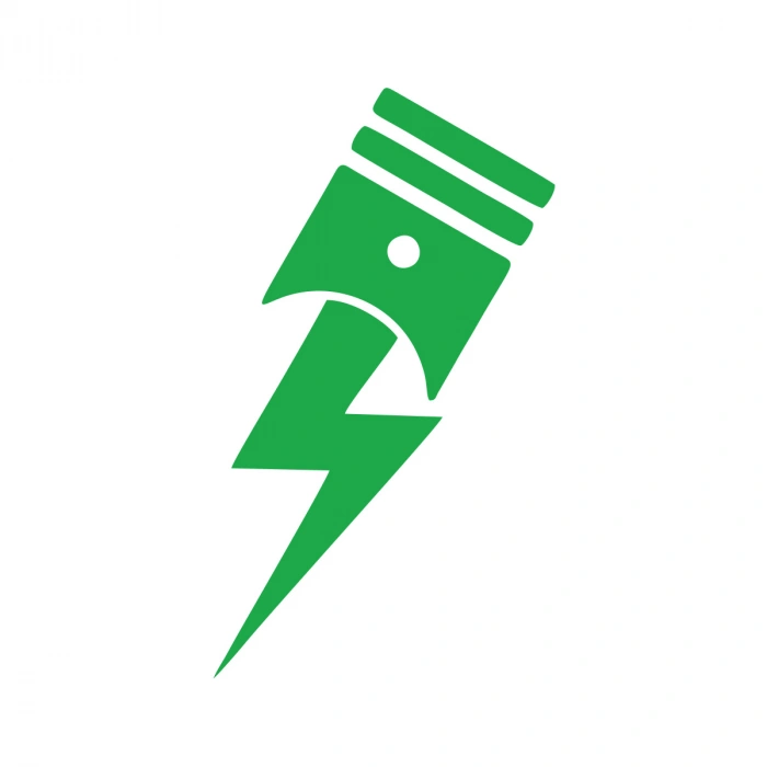 Piston Şimşek Sticker 17x17 Cm Yeşil