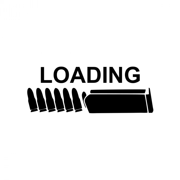 Şarj*r Yükleniyor Sticker17x17 Cm Siyah