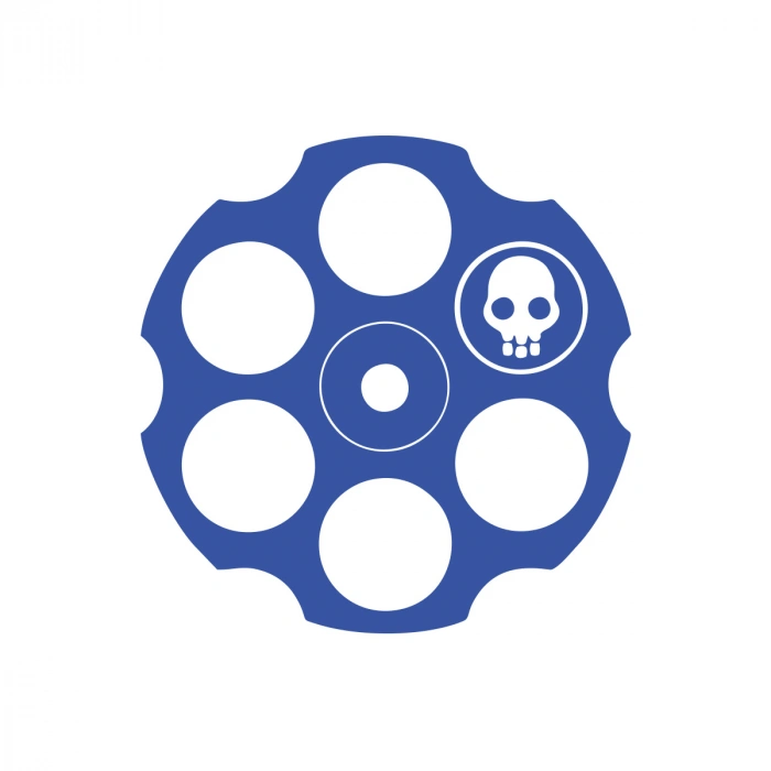 Altı patlar Stiker 17x17 Cm Mavi