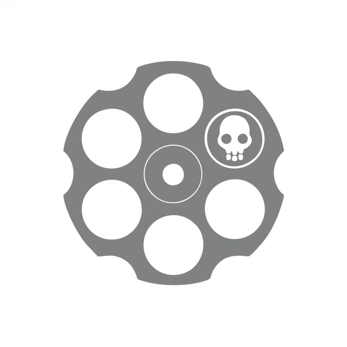 Altı patlar Stiker 17x17 Cm Gri